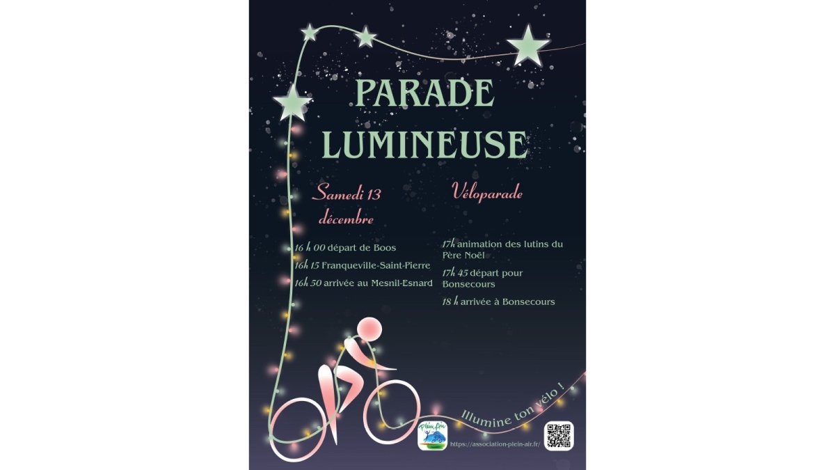 Parade lumineuse de Noël : samedi 13 décembre